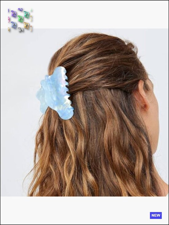 2pc Cute Cloud Shape Acrylic Hair Clips for Thick Thin Hair Stylish Claw main image 4
